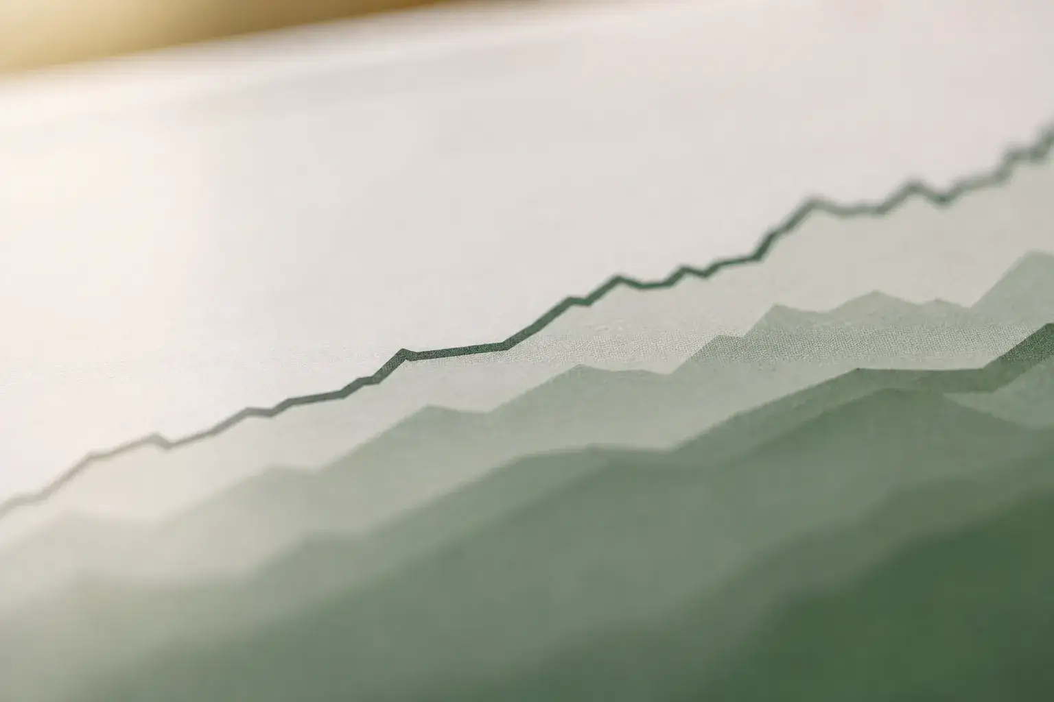 A printed cash flow forecast with a line chart on a wooden table