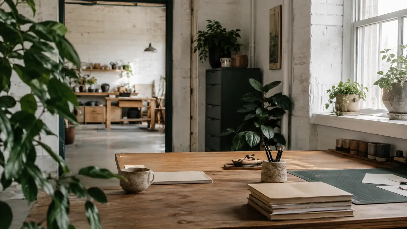 A small shop with an open sign and warm light inside